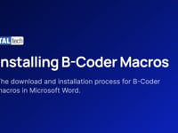 Install B-Coder Add-ins for Microsoft Word 2007 - 2013