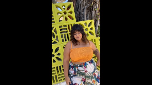 TOP LASTEX AMARELO HAPPY