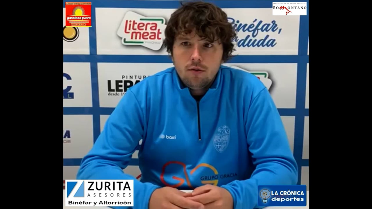 LA PREVIA / CD Cariñena - CD Binéfar / LUIS ARCAS (Entrenador Binéfar) Jor. 12 - Tercera Rfef / Fuente: Facebook CD Binéfar