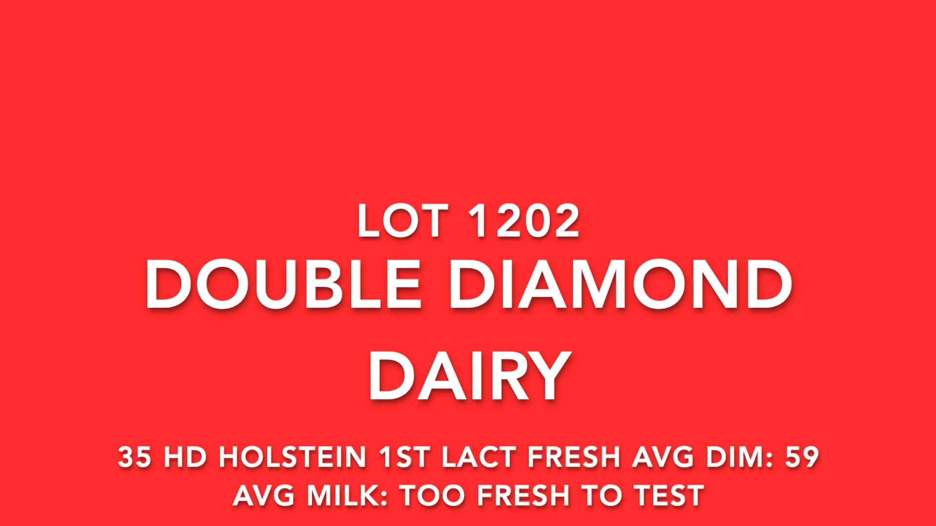 LOT 1202 DOUBLE DIAMOND DAIRY on Vimeo