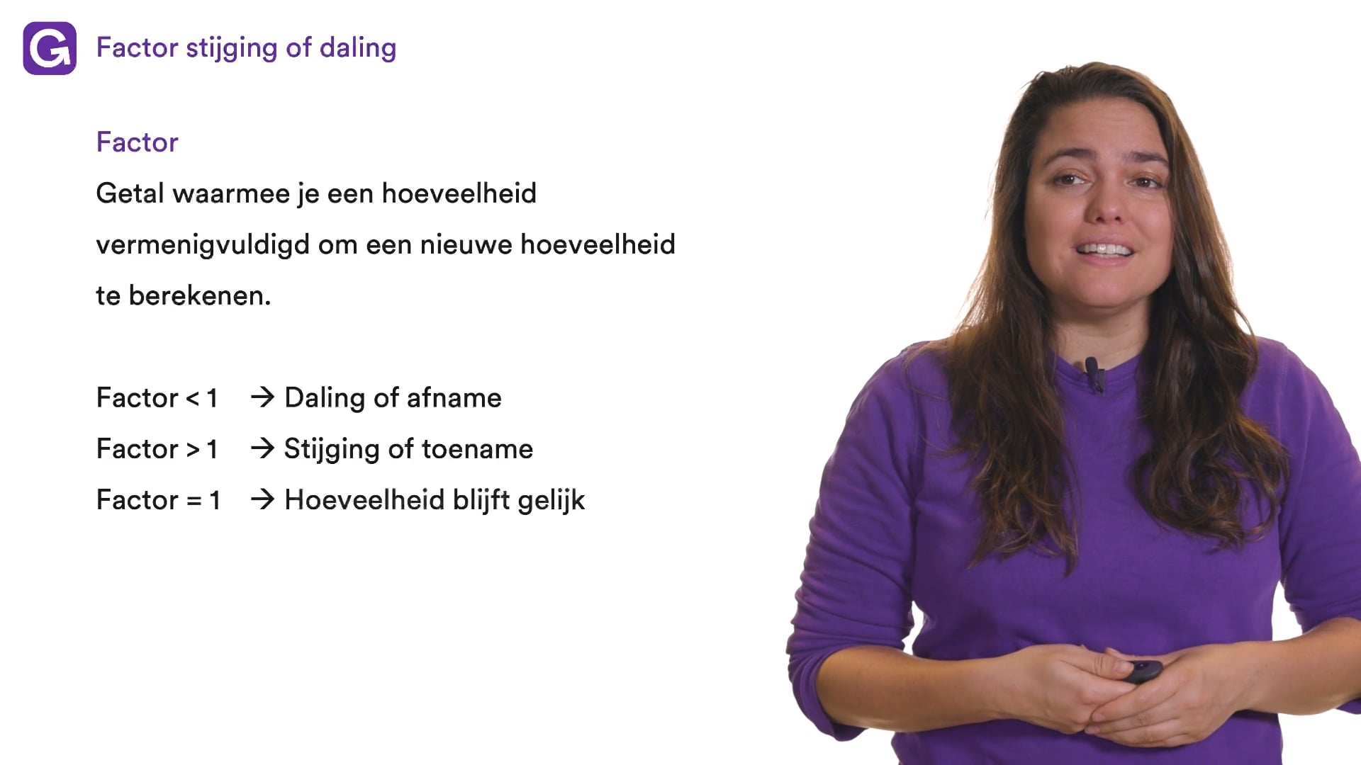 Factor en stijging of daling oefenen | StudyGo