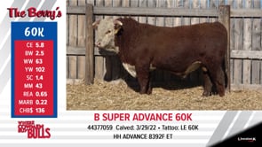 Lot #60K - B SUPER ADVANCE 60K