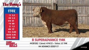 Lot #114K - B SUPERADVANCE 114K