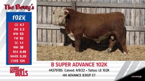 Lot #102K - B SUPER ADVANCE 102K