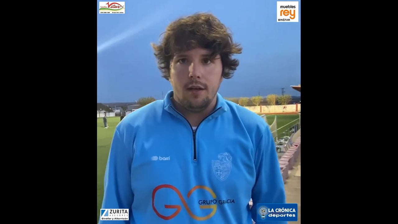 LUIS ARCAS (Entrenador Binéfar) CD Cariñena 2-1 CD Binéfar / J 12 / Tercera Rfef