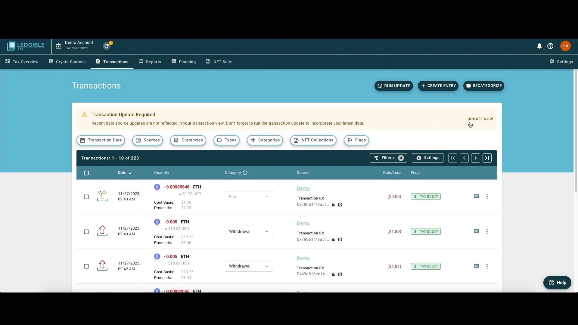 Creating a Manual Entry