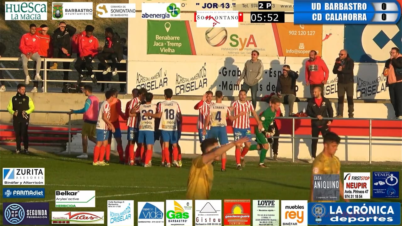 (RESUMEN Y GOL) UD Barbastro 1-0 CD Calahorra / Jor. 13 - Segunda Rfef