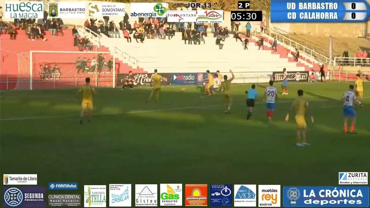 (CON ESTE GOL LA UD BARBASTRO VOLVIÓ A SABER LO QUE ES GANAR) UD Barbastro 1-0 CD Calahorra / Jor. 13 - Segunda Rfef