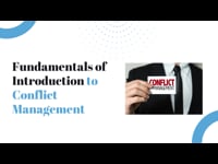 Team Management: Fundamentals of  Introduction to Conflict Management