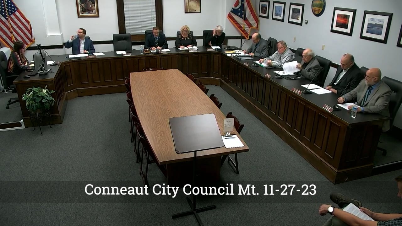 Conneaut City Council Mt. 11-27-23 On Vimeo