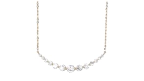 2.00 ct. t.w. Lab-Grown Diamond Curved Bar Necklace in 14kt Yellow Gold