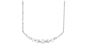 2.00 ct. t.w. Lab-Grown Diamond Curved Bar Necklace in 14kt White Gold