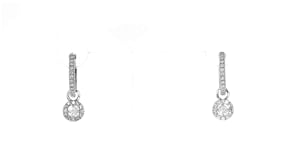 45 ct. t.w. Diamond Hoop Drop Earrings in 14kt White Gold