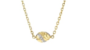 C. 1990 Vintage Cartier Diamond-Accented Necklace in 18kt Yellow Gold