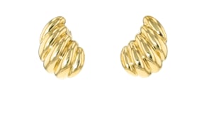 C. 1980 Vintage 18kt Yellow Gold Shrimp Earrings