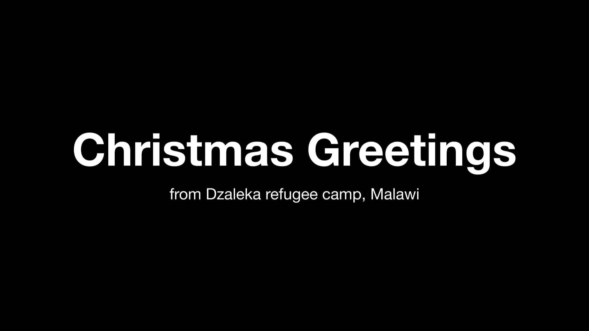 Stille Nacht From Dzaleka Refugee Camp On Vimeo