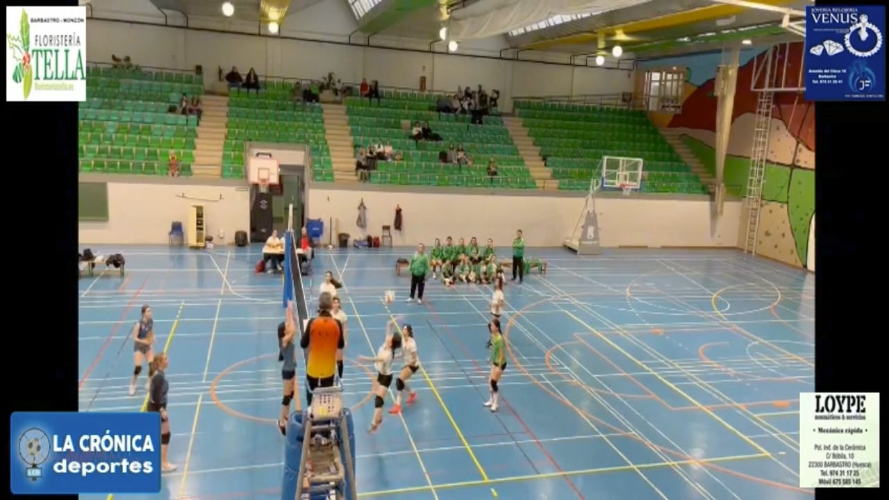 (RESUMEN DEL PARTIDO) Victoria de la SMA en Barbastro contra Colegio Sansueña por 3 a 0 con resultados parciales de 25-15 // 25