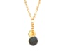 Medallion Charm Necklace in Vermeil, 17&quot;