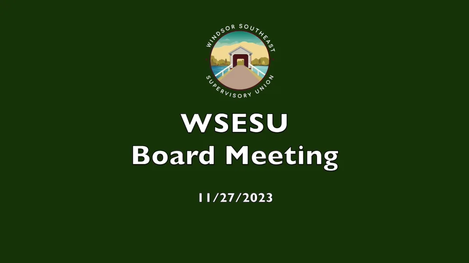 WSESU Board 11282023 on Vimeo