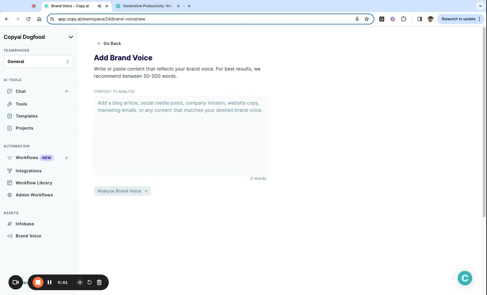How To Use Brand Voice - Copy.ai