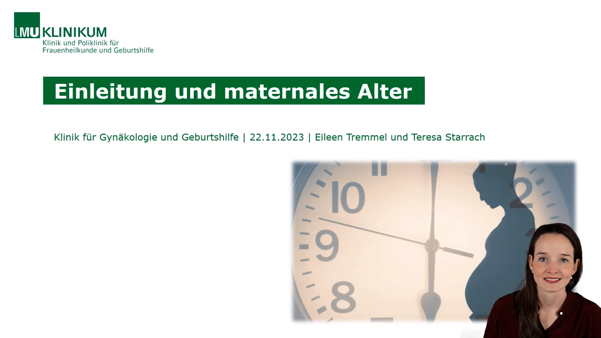 Thumbnail von Einleitung und maternales Alter