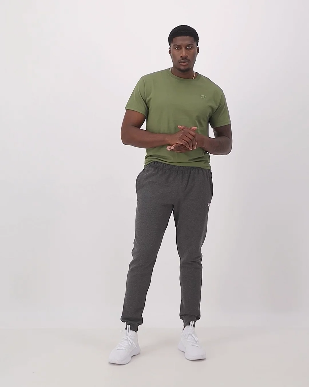 Champion powerblend relaxed elastic bottom pants outlet