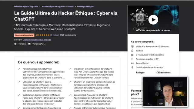 vous fournir une formation Cybersécurité et IA
