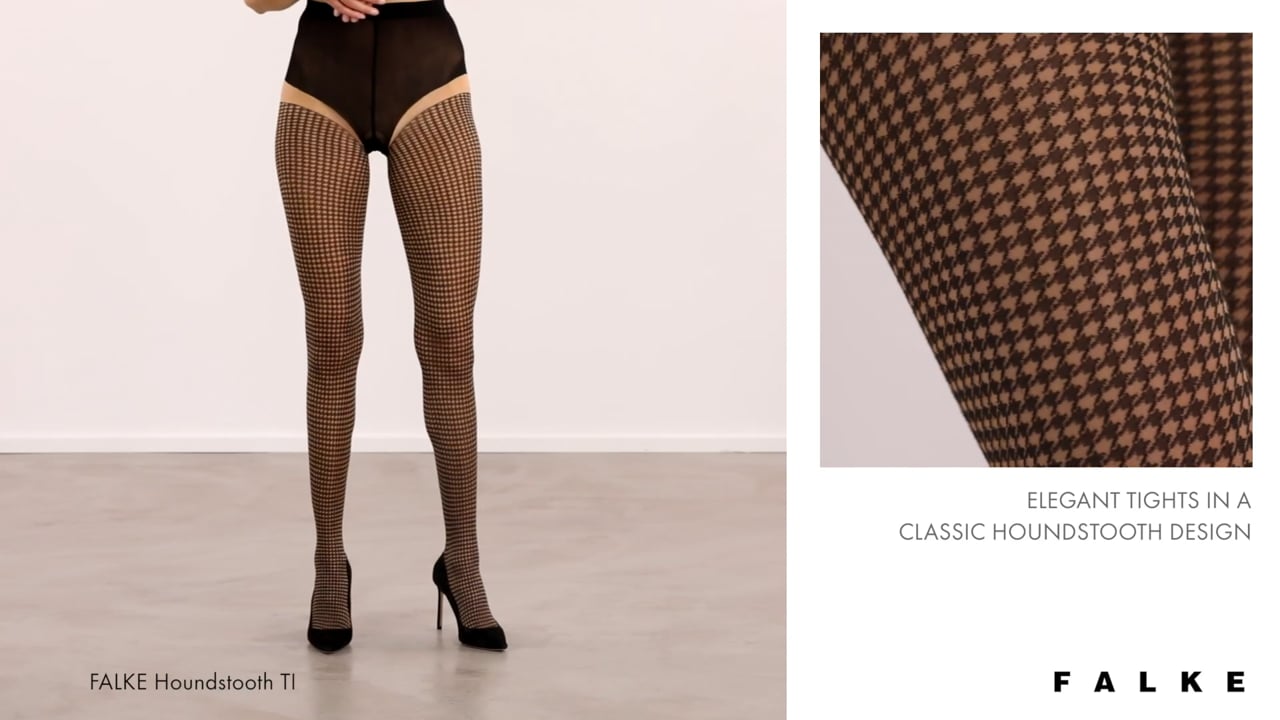 Houndstooth Patterned Tights