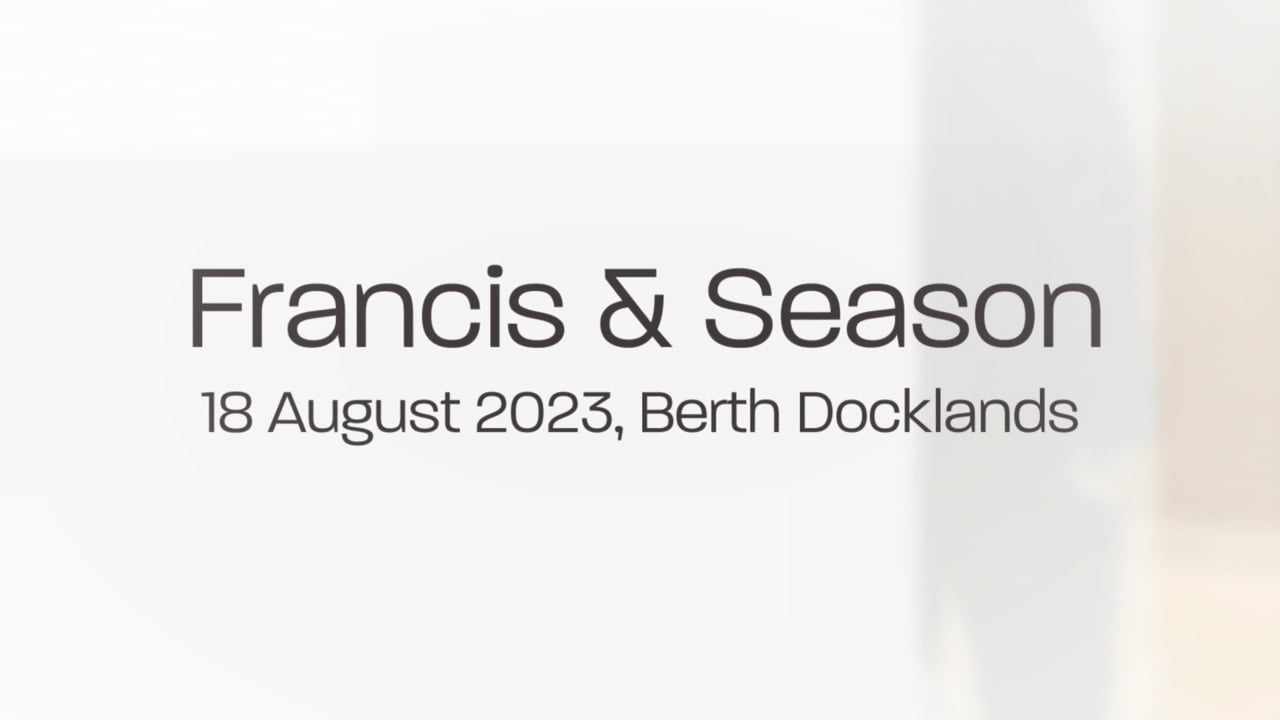 Berth Restaurant Wedding Slideshow, Melbourne - Francis and Season