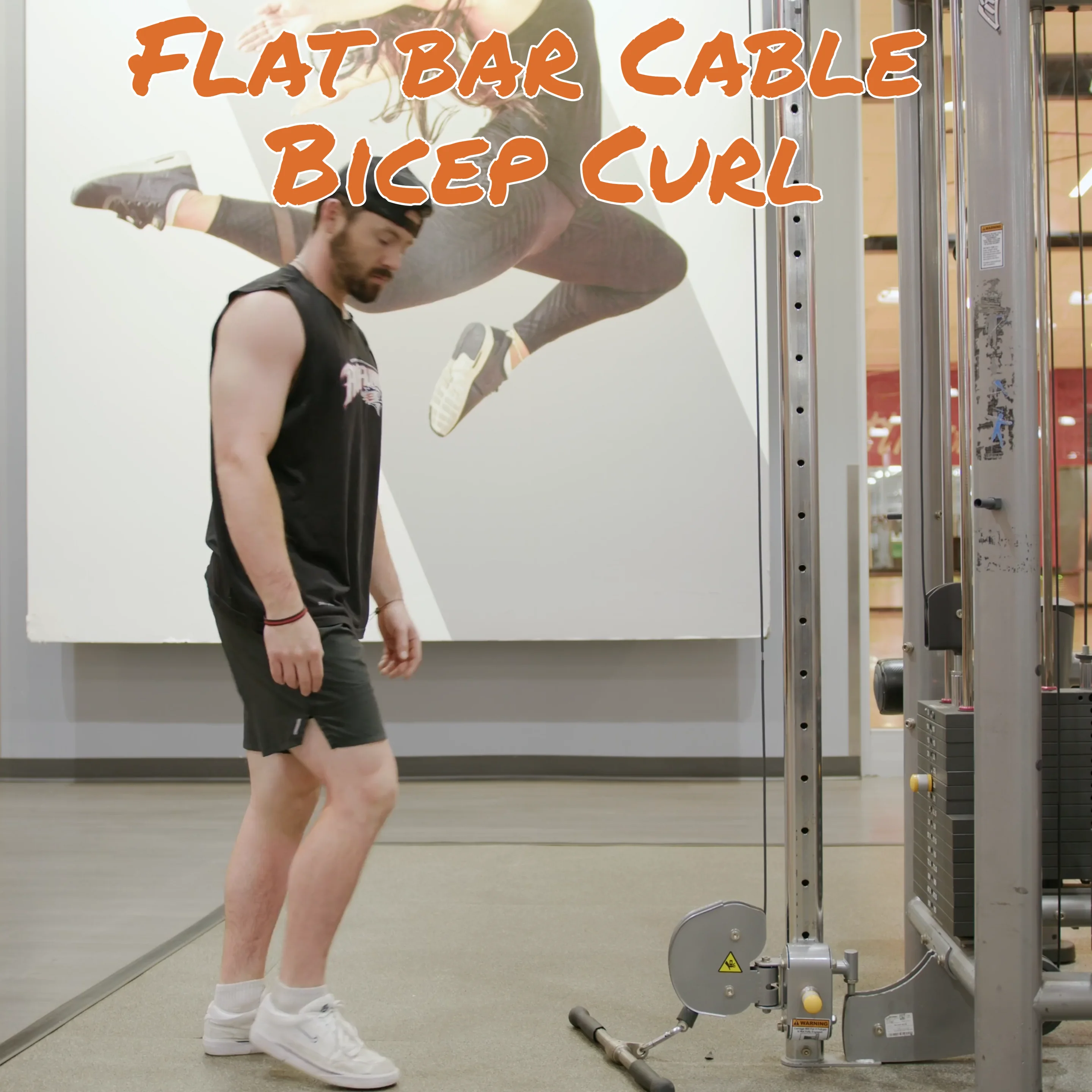 Flat best sale bar curl