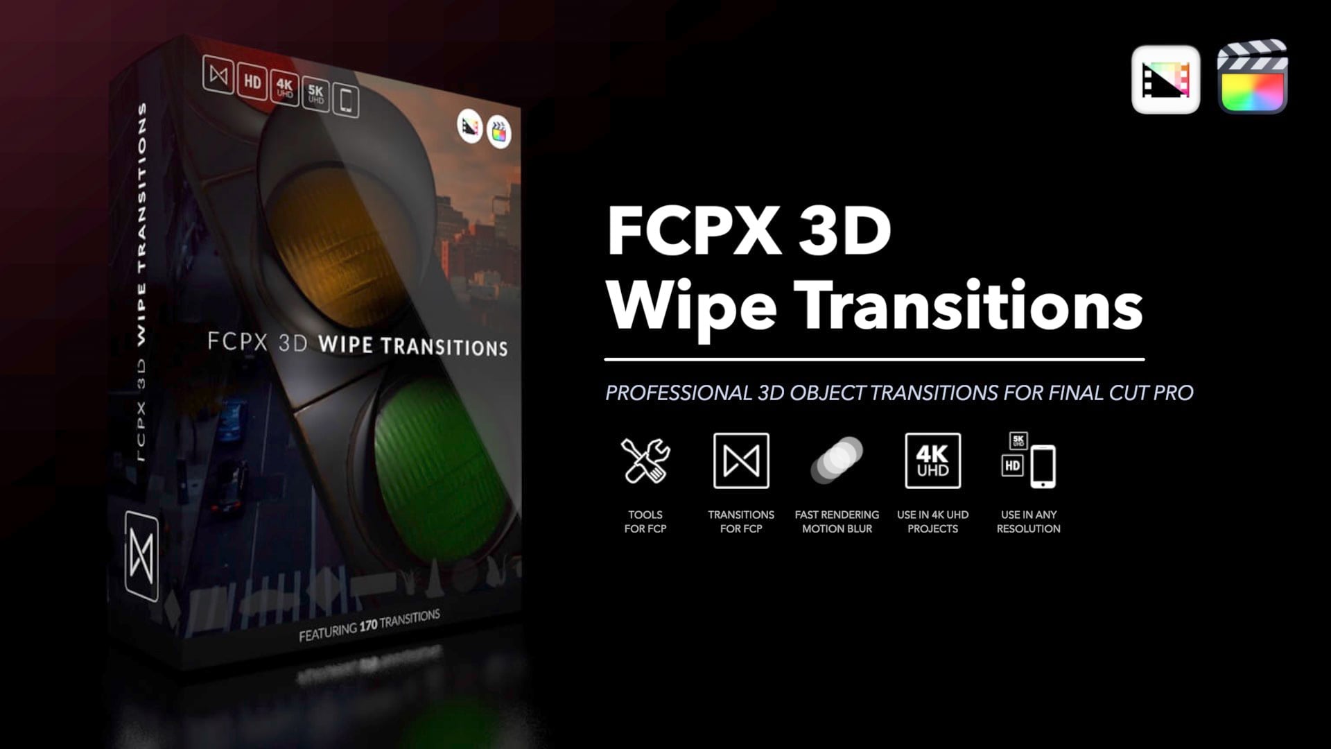 Final Cut Pro X Plugins and Effects - FCPX 3D Wipe Transitions ...