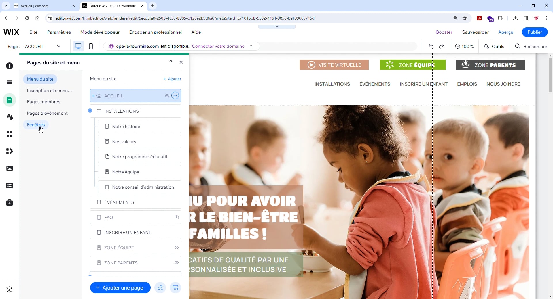 Gestion des popup