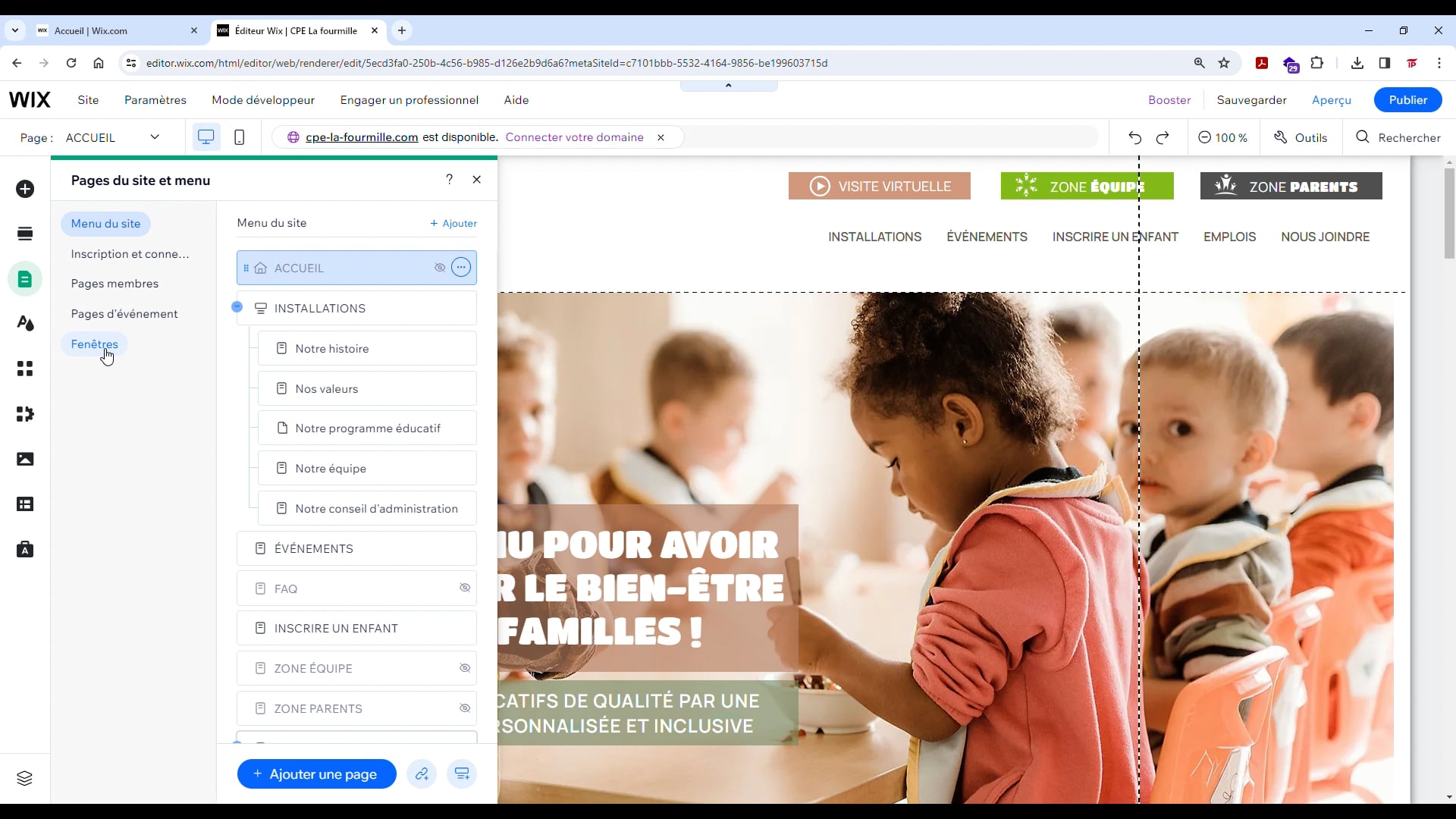 Gestion des popup