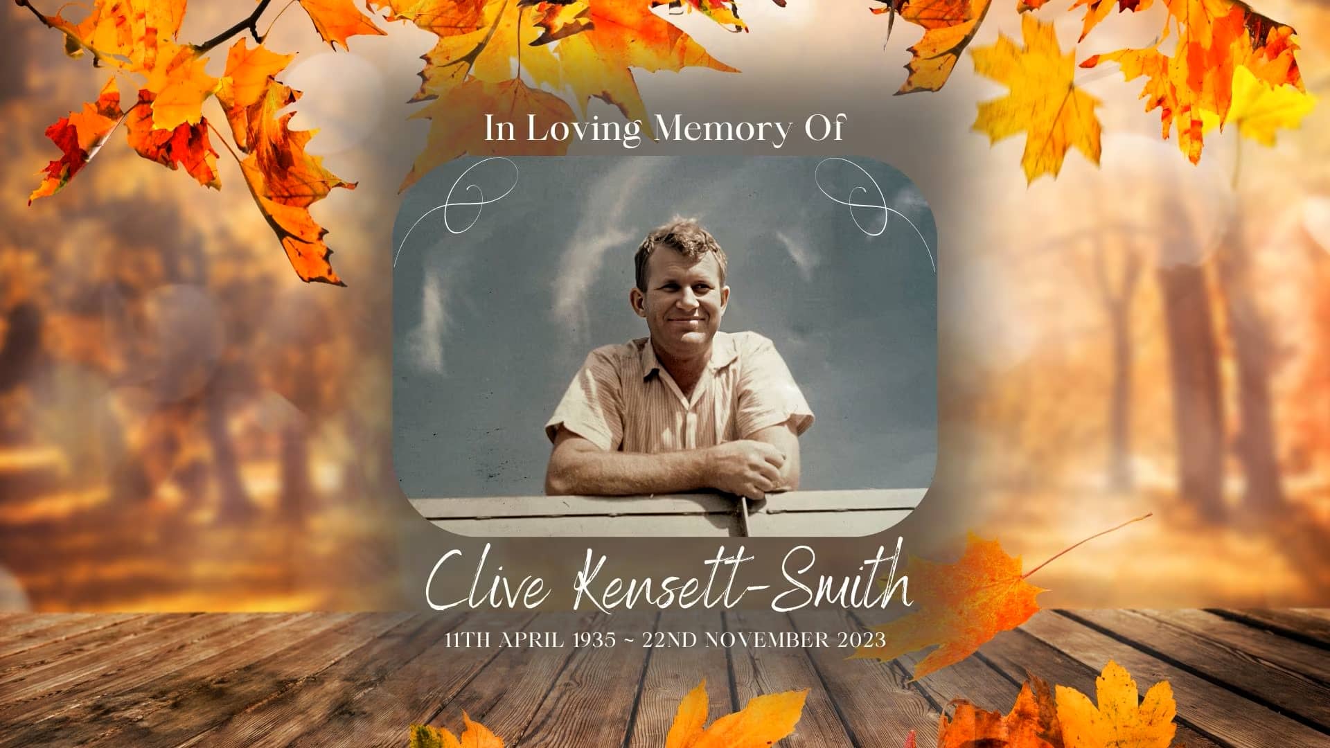 Funeral Service for the Late Clive KensettSmith on Vimeo