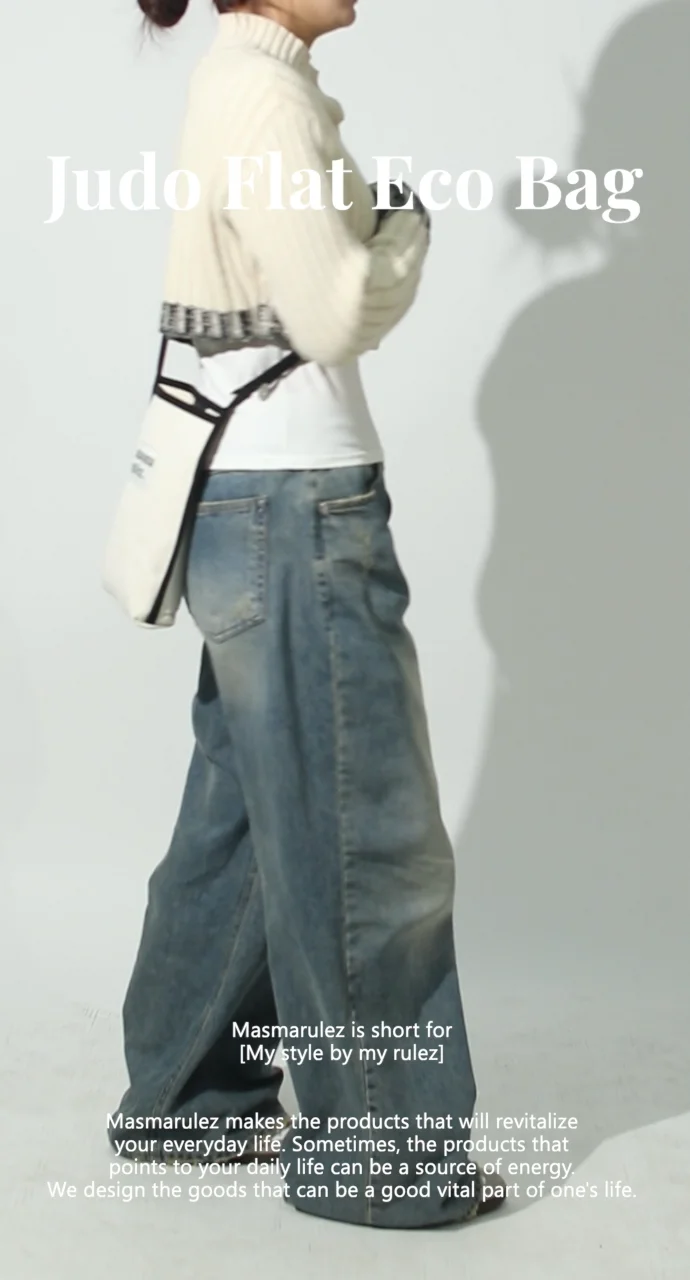 ◆masmarulez◆ Judo flat eco bagRed 5008395797 Judo flat eco bag_Black : Masmarulez [마스마룰즈]