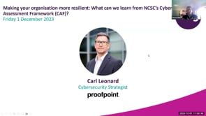Friday 1 December 2023 - Making your organisation more resilient: What can we learn from NCSC’s Cyber Assessment