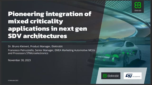 Pioneering the integration of mixed-criticality applications in next-generation SDV architectures