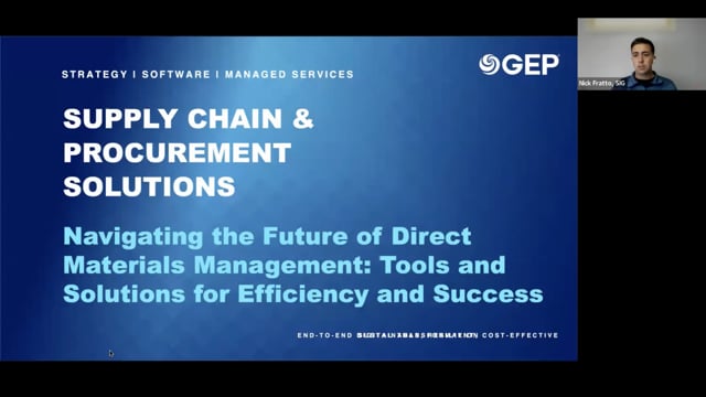 Navigating the Future of Direct Materials Sourcing, presented by GEP | 11.30.2023
