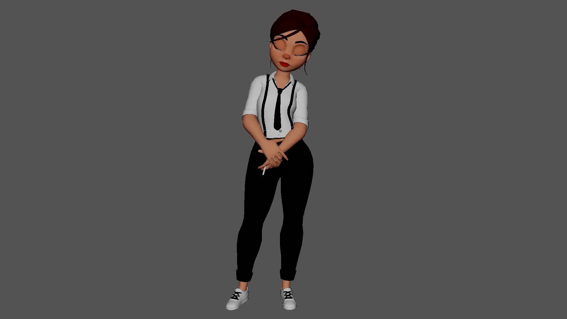 Waitress Animation - Idle and Weightshift - Animated by Victor Arce