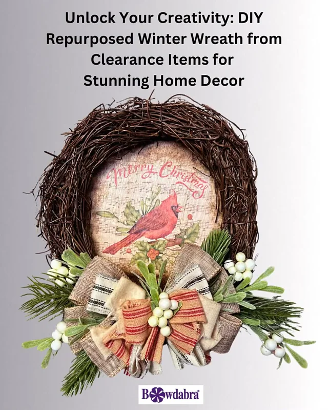 How to make a repurposed winter wreath from clearance florals