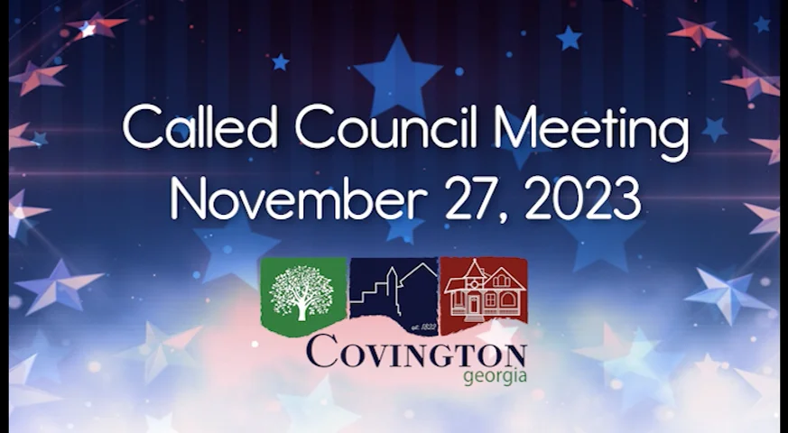 Called Council Meeting 11/27/23 on Vimeo