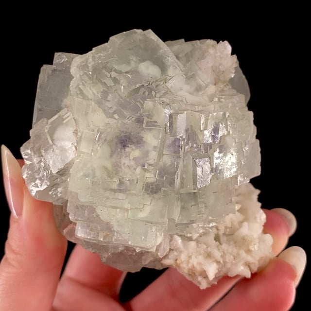 Fluorite (GEM bi-color crystals) with Dolomite