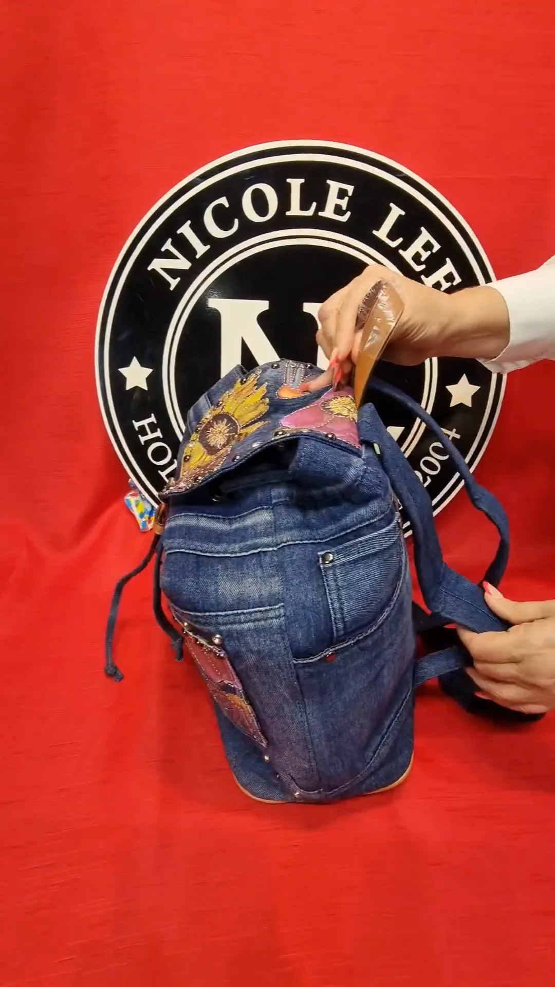 ☆数量限定☆〜BUTTER FLOWER DENIM〜デニムリュック | nicolelee.