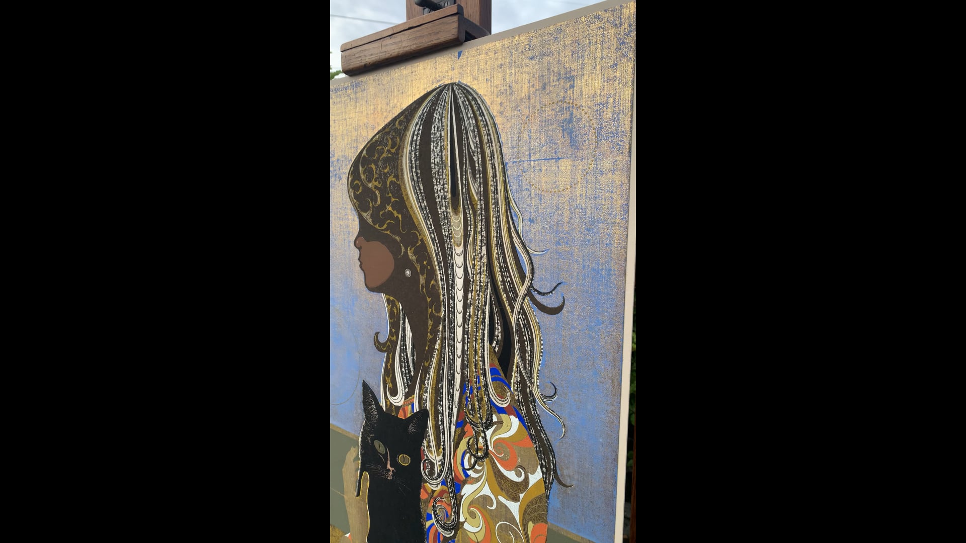 Tadashi Nakayama - 'Young Girl, Black Cat', LACMA, Psychedelic
