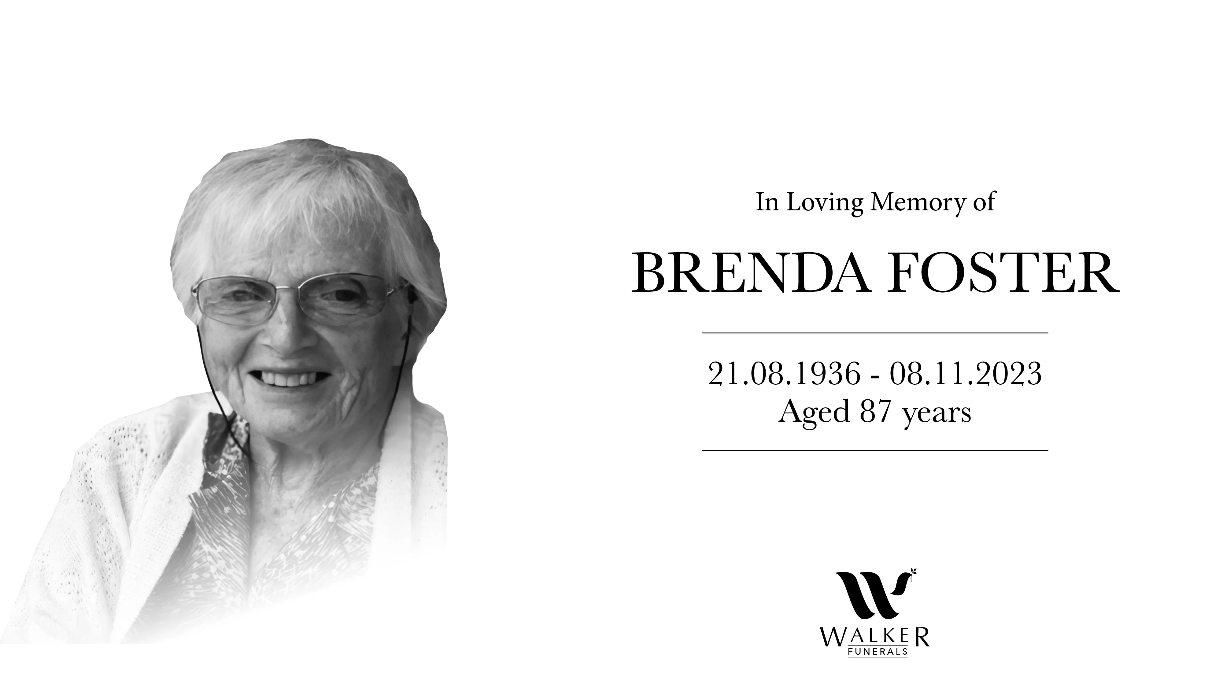 Robert B Walker Funerals - Brenda Foster on Vimeo