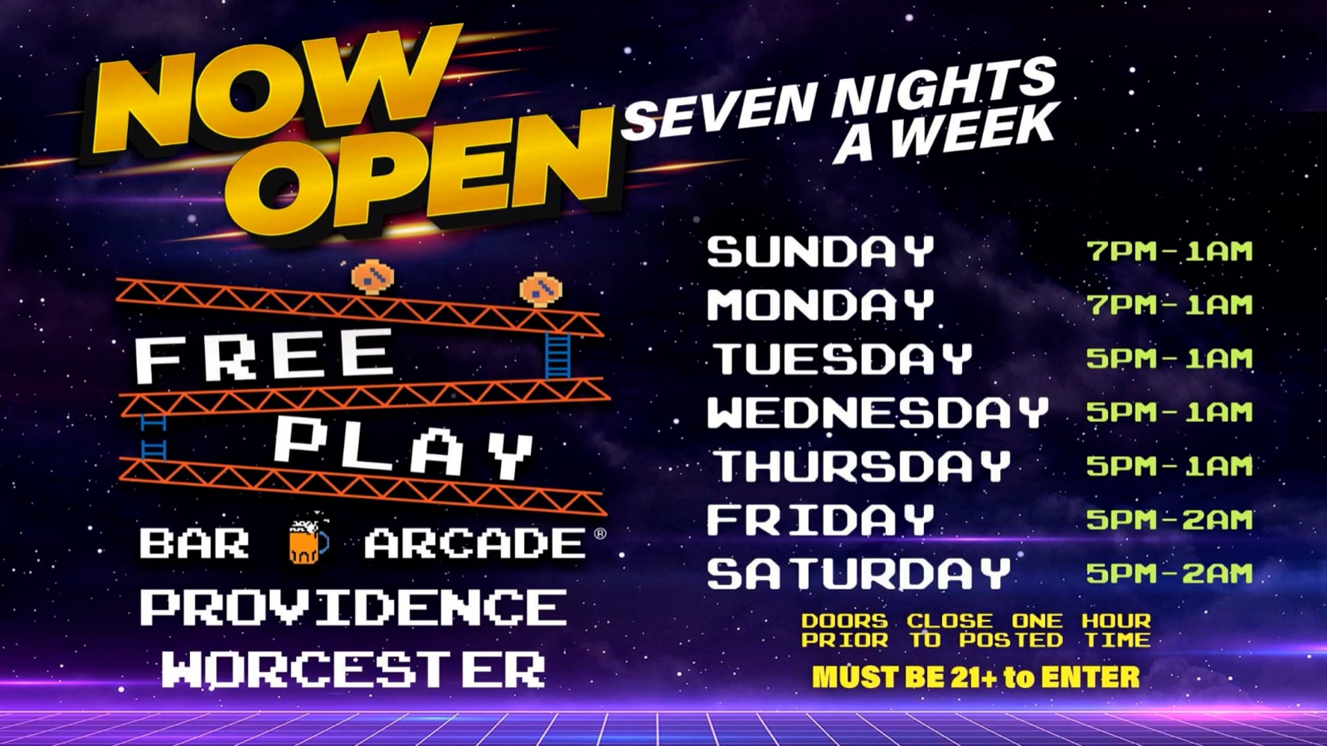 Free Play, a new arcade bar, brings to Worcester 130 vintage games