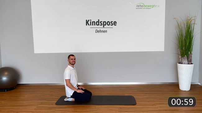 Dehnübungen - Kindspose