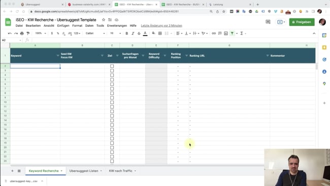Keywords analysieren und auswählen