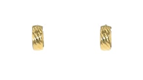 Italian 18kt Yellow Gold Hoop Earrings