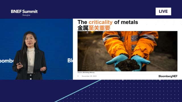 Watch "<h3>BNEF Talk: China’s Impact on the $10 Trillion Metal Market</h3>
Yuchen Huo, Metals & Mining Analyst, BloombergNEF"